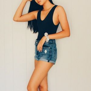 *RARE* UO Ribbed Black Bodysuit